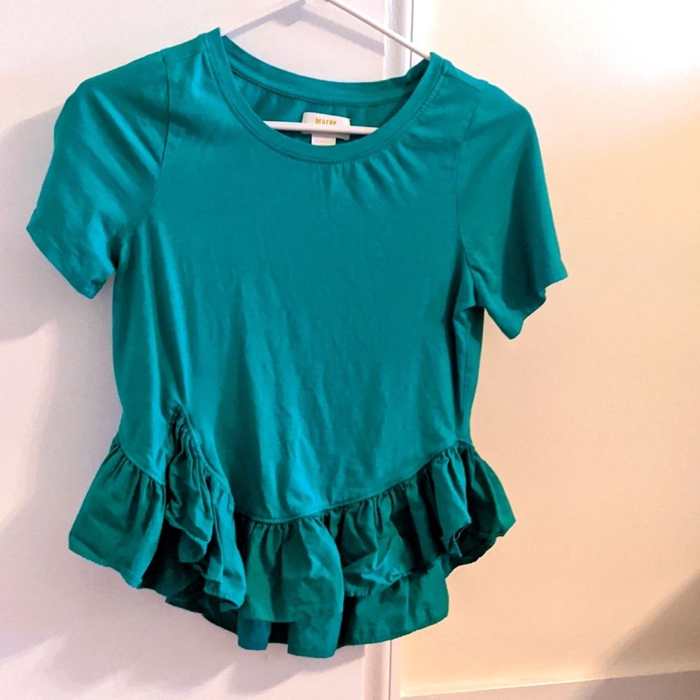Maeve by Anthropologie Ruffle Hem Top